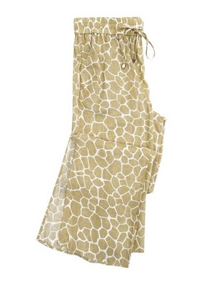MICHAEL Michael Kors Women's Giraffe High-Slit Pants (XS, Khaki)