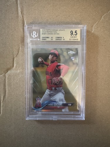 Shohei Ohtani 2018 Topps Chrome Update HMT1 Gold Refractor Rookie RC /50 BGS 9.5