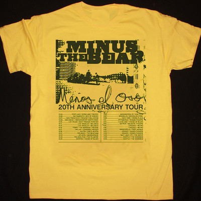 Minus the Bear 20th Anniversary Reunion Tour T-Shirt All Size Gift Fan KK460