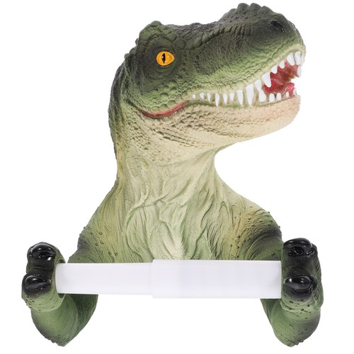 Paper Hanger Rack Resin Dinosaur Toilet Paper Holder No Punching Bathroom Roll Paper ...