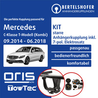 für Mercedes C-Klasse T-Modell (Kombi) Typ S205 14- AHK Starr +7Pol Sp. E-Satz