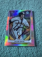 2014 1st Bowman Chrome Prospects Refractor #CDP94 Dylan Davis (RC) IP Signed