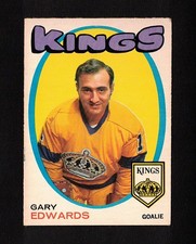 1971-72 GARY EDWARDS #155 ROOKIE VG+ OPC L.A. Kings GOALIE Star NHL Hockey Card. rookie card picture