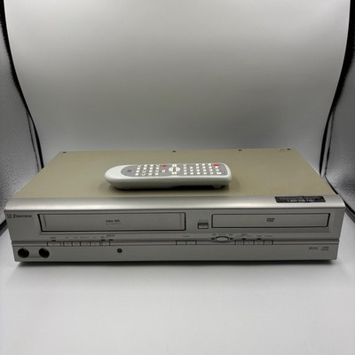 Emerson EWD2004 VCR DVD Combo Player Silver WORKS 4-Head HQ VHS Remote NB150