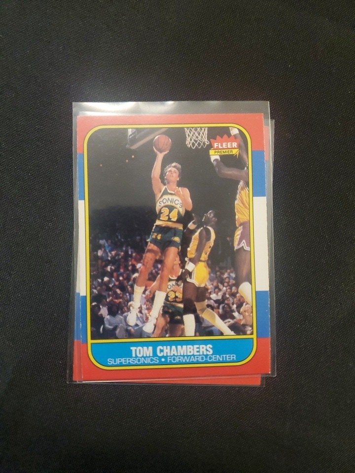 1986-87 Fleer #15 TOM CHAMBERS Seattle SuperSonics Sonics ROOKIE