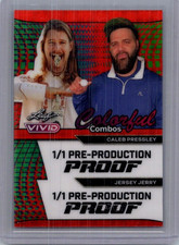 Caleb Pressley Jersey Jerry Leaf Pop Century 1/1 Pre Production Proof