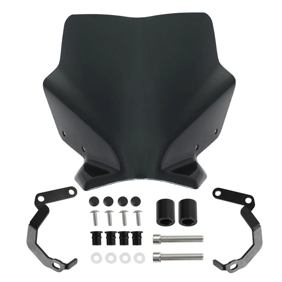 Windshield WindScreen fit for DUCATI Monster 821 1200 1200S 1200R 2014-2020 BLK - Изображение 2 из 4