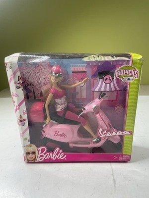 2009 Mattel Toys R Us KidPicks Barbie Doll W/ Vespa NIB Pink Blonde