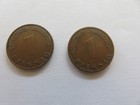 1949-J and 1950-G Germany 1 Pfennig Bank of German States — photo 1