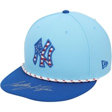 Anthony Volpe New York Yankees Autographed GU Blue Cap vs. Mets on July 4, 2025