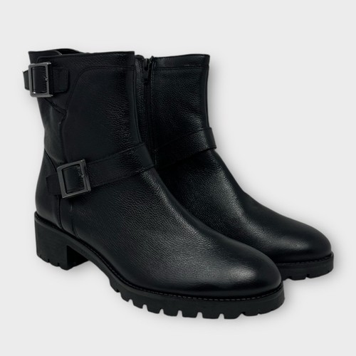 Crevo Kimball schwarz Leder Engineer Biker Motorrad Stiefel in Schwarz Größe 10 NEU