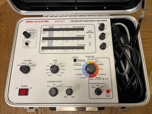 Sencore CR7000 Beam-Rite Universal CRT Analyzer & Restorer Turns On UNTESTED