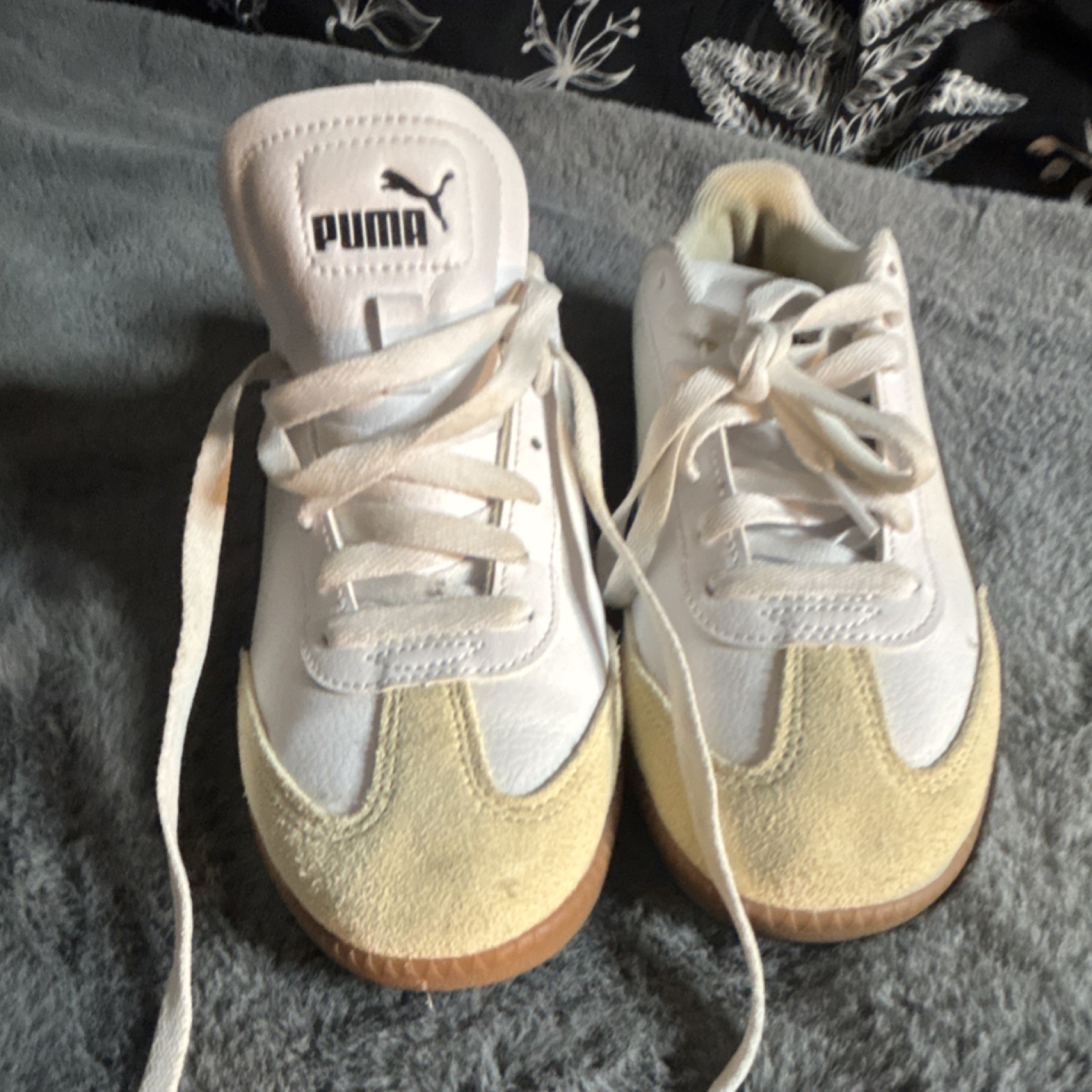 White Beige Leather Suede Lace Up Men's Shoes