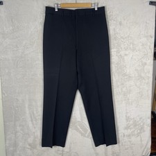Vintage 50s Drop Loop Pants 34x32 Gabardine Black TALON Whipcord Rockabilly
