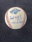 FRED MCGRIFF SIGNED AUTOGRAPHED OML 1995 WORLD SERIES BASEBALL PSA BRAVES