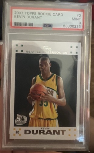 2007 Topps Rookie Card Kevin Durant PSA 9