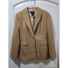 The Limited Women's Tan Single Button Suit Blazer Jacket Workwear Small S