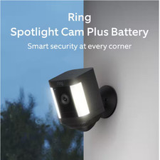 Ring Spotlight Cam Plus, Battery - Black