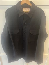 Vintage Filson Wool Jac Shirt | XL | Black | Style 90 | Made in USA Woolmark Era