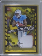 2018 Panini Elements Radioactive Rookie Materials Gold 7/99 Kerryon Johnson qa4