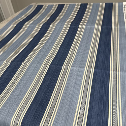 3 Yards Williamsburg Colonial Upholstery Heavyweight Cotton Fabric Blue 55" wide - Picture 4 of 6