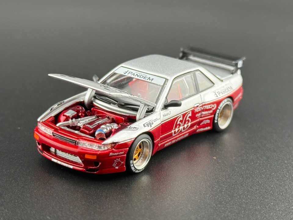 Pop Race Pandem Silvia S13 Moontech Red 640258 1/64 | eBay