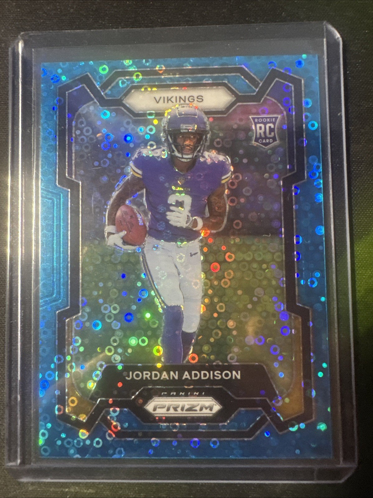 2023 Panini Prizm - Rookies Jordan Addison #368 No Huddle Blue Prizm /95 (RC)