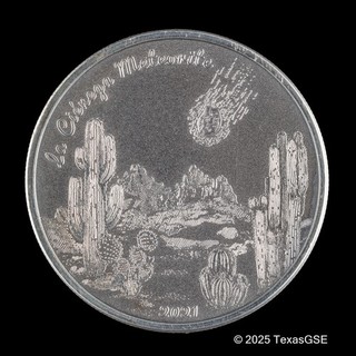 2021 Cook Islands $5 La Cienega Meteorite 1oz Silver Antique Finish Coin