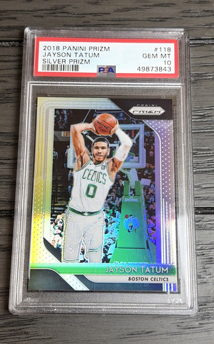 PSA 10 2018-19 Panini Prizm Jayson Tatum SILVER PRIZM gem mint INSERT!