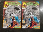 Marvel The Amazing Spider-Man #328 Grey Hulk McFarlane Lot Of 2. Direct&Newstand