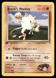 Brock's Mankey 68/132 Gym Heroes 1st Edition