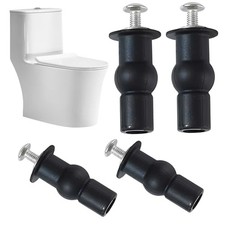 Universal Toilet Seat Blind Hole Fixing Kit - 4pcs Expanding Rubber Bolt Top