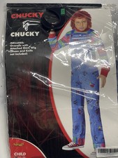 Spirit Halloween Chucky Costume Child L/XL Overalls Shirt. Wig Is Not Included
