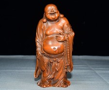 Exquisite Small Leaf Boxwood Maitreya Ornament