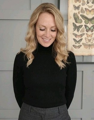 Silk Chicos Turtle Neck Size 2 or Large Ribbed Long Sleeve Black Layering