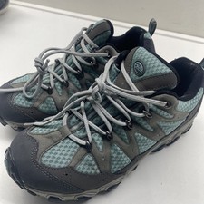 Oboz hiking Shoes Lace Up women size 9 US Blue/Green/Gray Good Condition