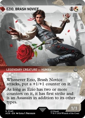 FOIL Ezio, Brash Novice (Showcase) Magic The Gathering Foil Universes Beyond:...