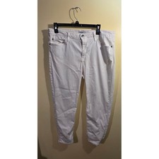 Just Black Denim White Skinny Jeans Made in USA Size 33 BP87J Stretch Slim Leg