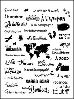 Clear Stamp,Französische transparente klare Silikonstempeldichtung für DIY Scrap