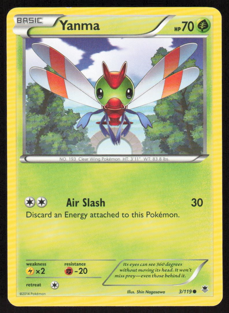 Pokemon Yanma Common 3/119 XY - Phantom Forces LP