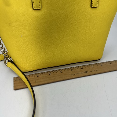 Kate Spade 100% Cow Leather Crossbody Bag Yellow - Picture 15 of 16