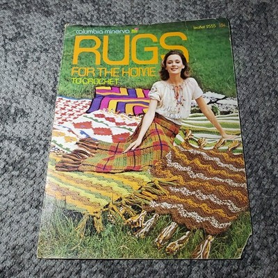 Columbia-Minerva ''Rugs for the Home'' Leaflet 2555 Vintage 1970s Crochet Pattern