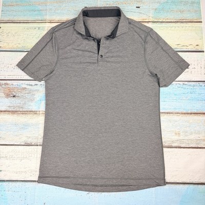 Lululemon Size~ S/M Evolution Polo Shirt Heather Gray Stretch Golf Short Sleeve