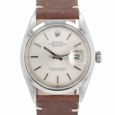 Rolex Datejust 1600 Stainless Steel Silver Index ''Fatboy'' Smooth Bezel Watch