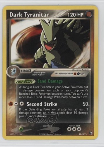 Dark Tyranitar Pokémon EX Team Rocket Returns #20 2004