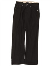 Armani Herren Bootcut Freizeit Hose W34 L32 Schwarz Baumwolle DO17