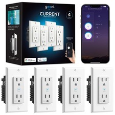 Geeni Smart WiFi In-Wall Outlet 4 Pack, Works w/ Alexa Google, 2.4GHz, White