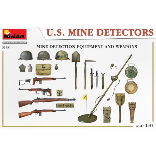 U.S.MINE DETECTORS KIT 1:35 Miniart Kit Figure Militari Modellino Nuovo - Immagine 3 di 4