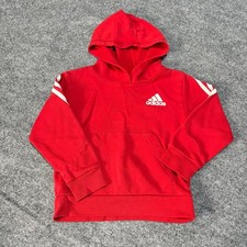 Adidas Hoodie Toddler 4T Red Pullover 3-Stripes AG6581 HCM061