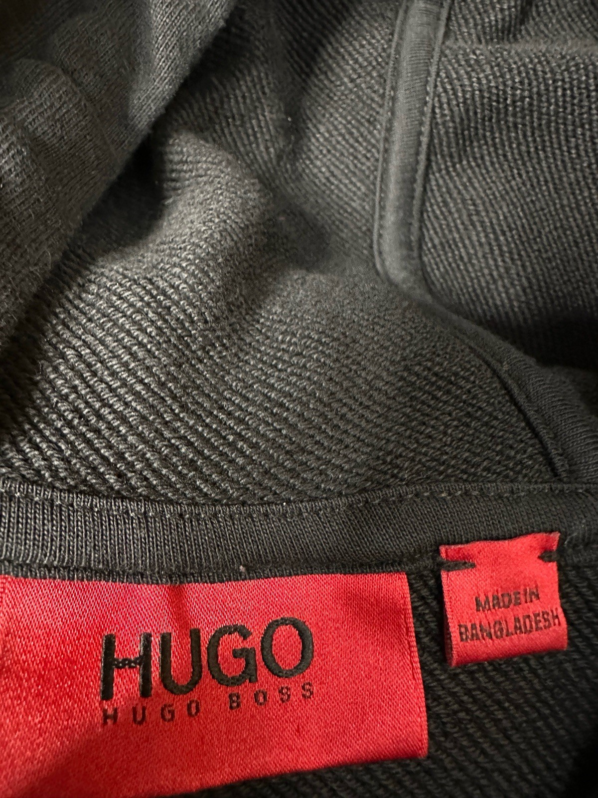 HUGO BOSS Daple202 Hooded Zip Up Sweatshirt Mens Extra Large Black thumbnail 5